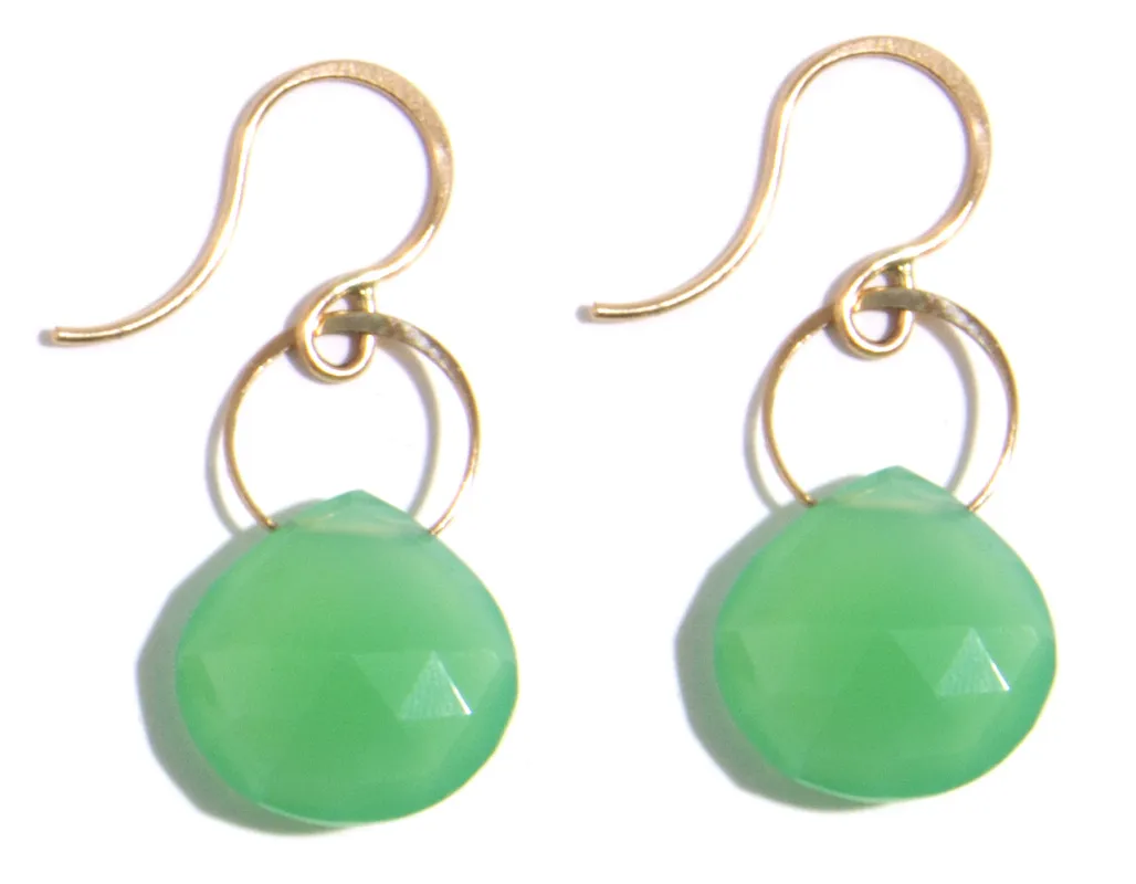 Medium Chrysoprase Single Drop Earrings sold by Melissa Joy Manning