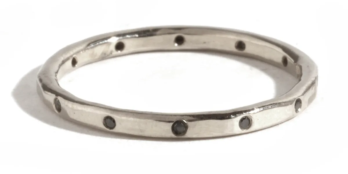 12 Black Diamond Band- 18k White Gold sold by Melissa Joy Manning
