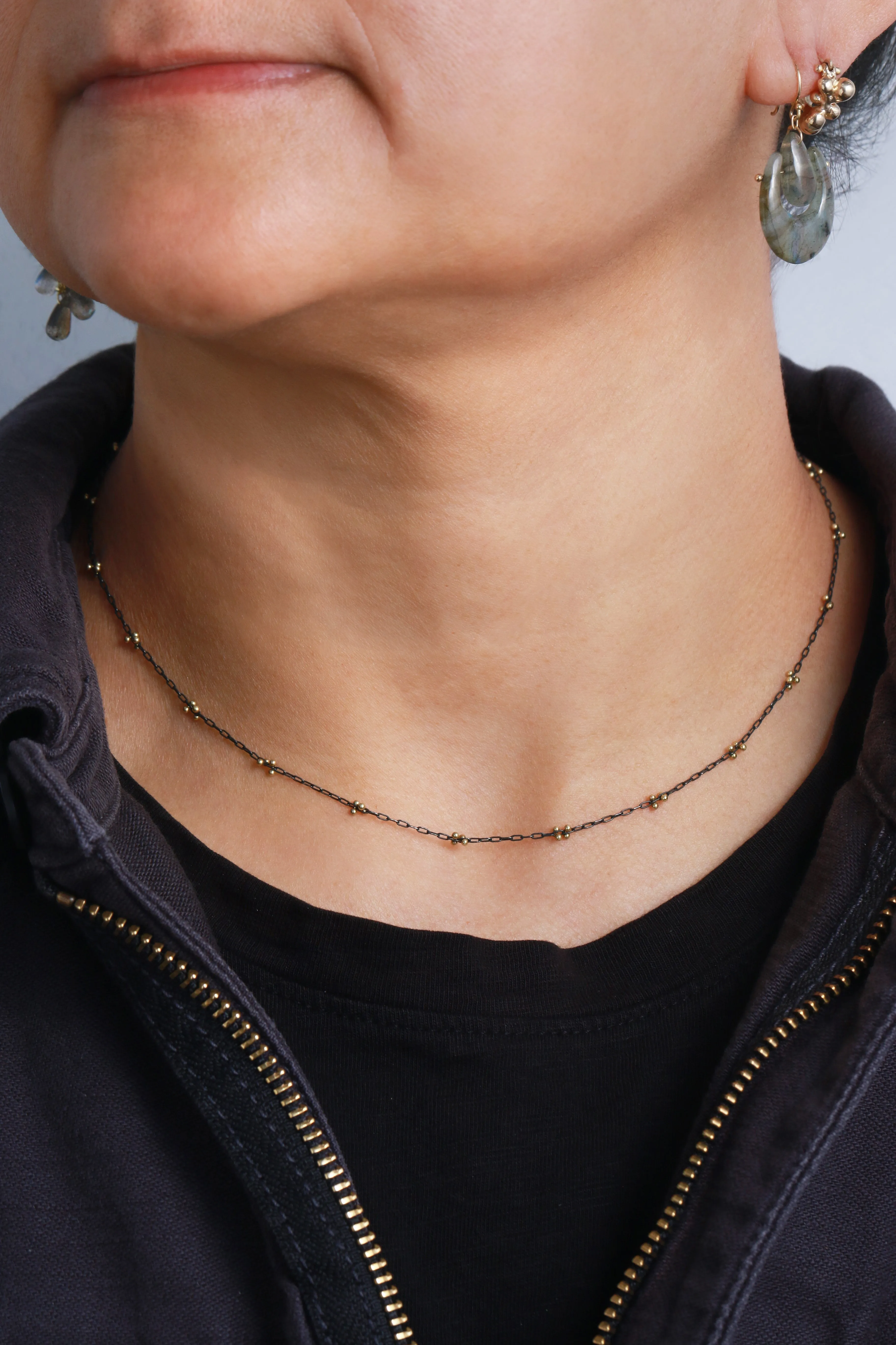 Beaded X's Necklace by TenThousandThings sold by Melissa Joy Manning product image thumbnail 2