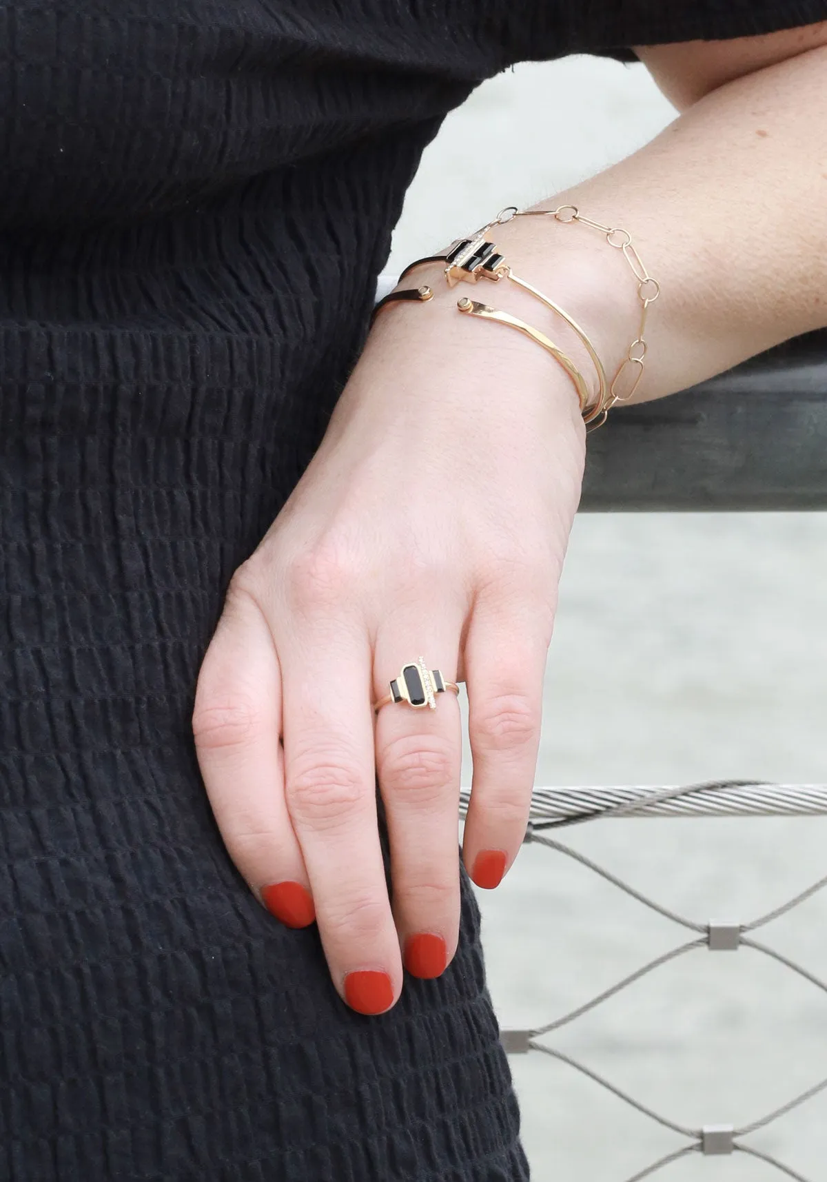 Cityscape Triple Spinel and Diamond Tower Ring sold by Melissa Joy Manning product image thumbnail 2