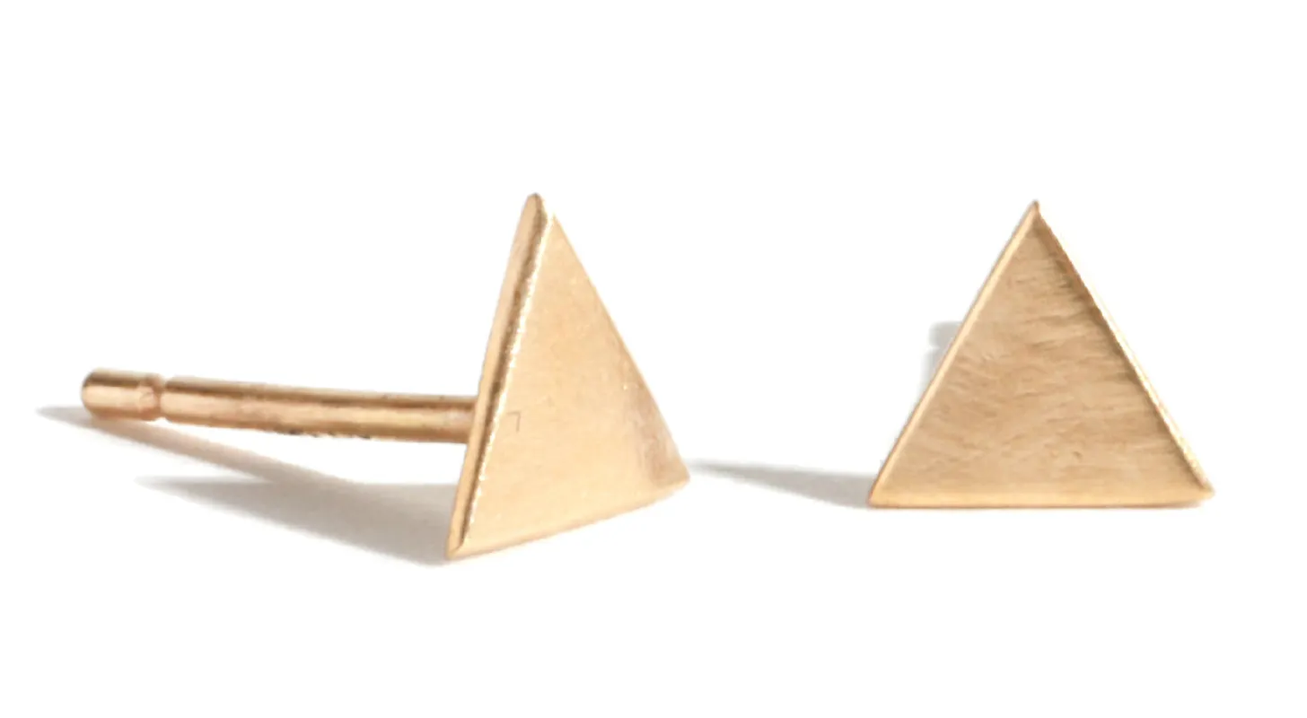 Solid Triangle Stud Earrings sold by Melissa Joy Manning