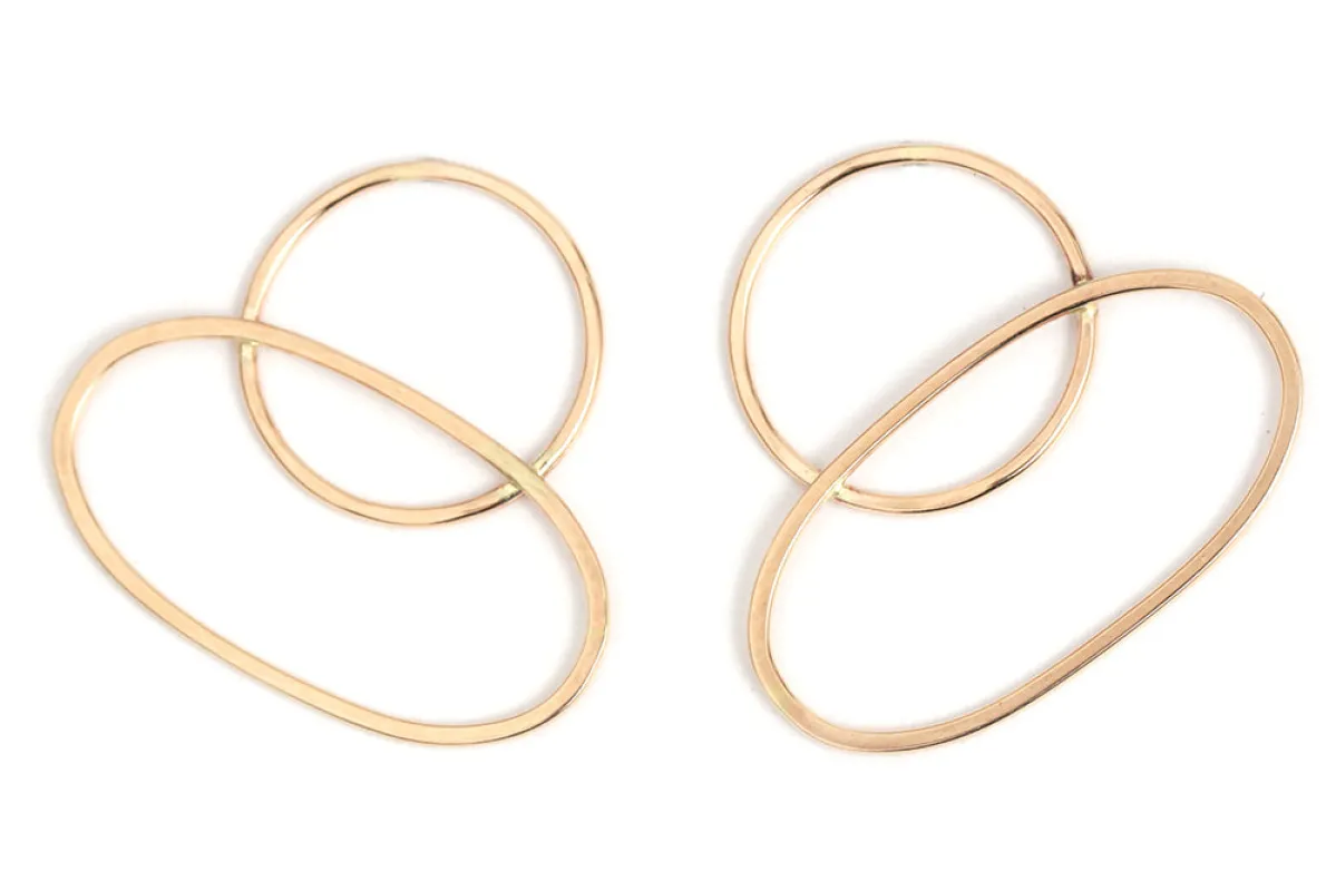 Sculptural Overlay Earrings made by Melissa Joy Manning