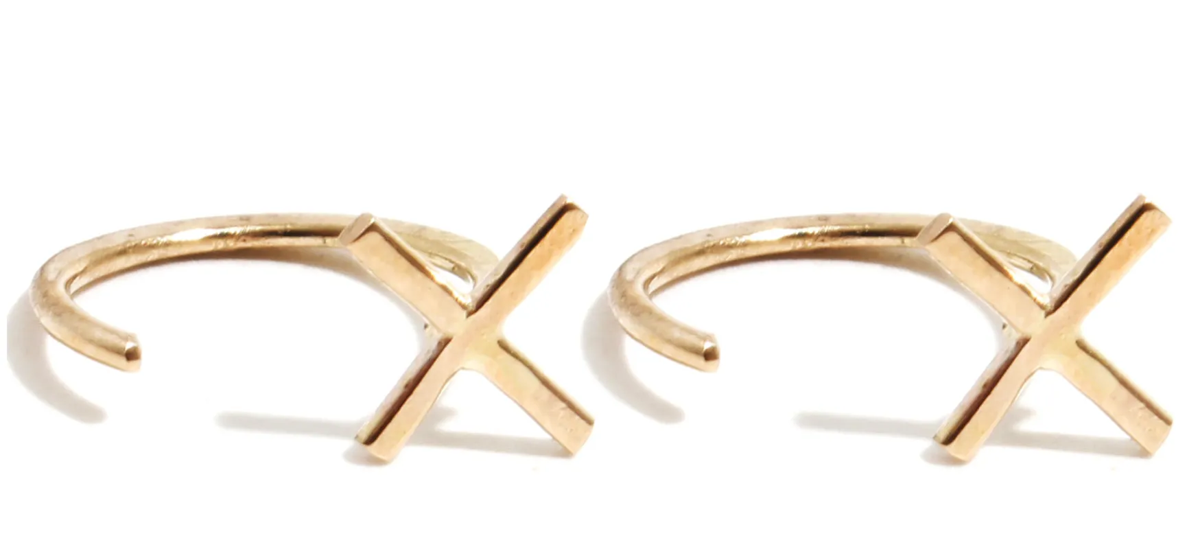 X Hug Earrings sold by Melissa Joy Manning