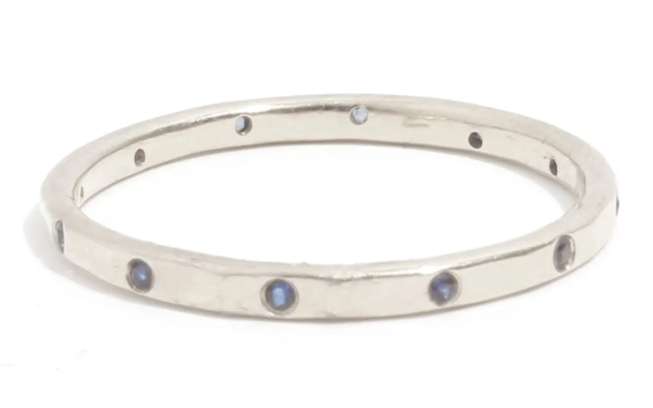 12 Blue Sapphire Band- 18k White Gold sold by Melissa Joy Manning