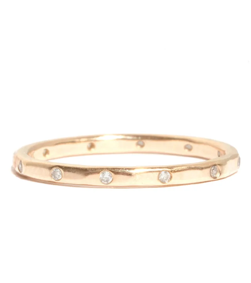 12 White Diamond Band- 14k Yellow Gold sold by Melissa Joy Manning