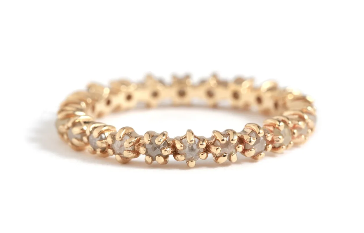 Champagne Diamond Eternity Band - 14k Yellow Gold sold by Melissa Joy Manning