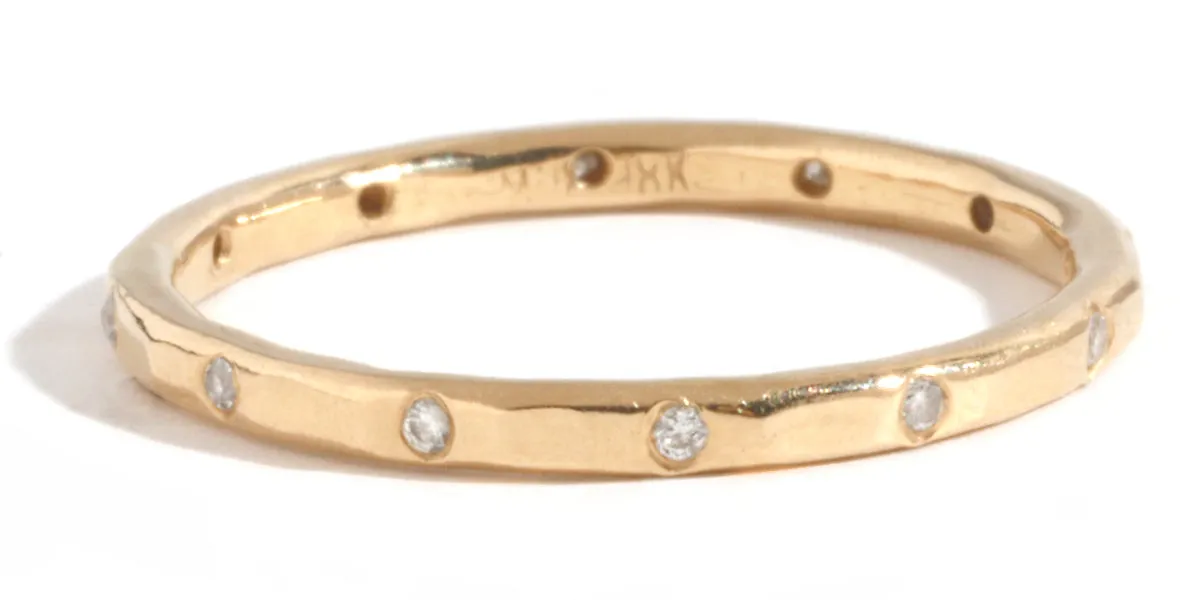 12 White Diamond Band - 18k Yellow Gold sold by Melissa Joy Manning