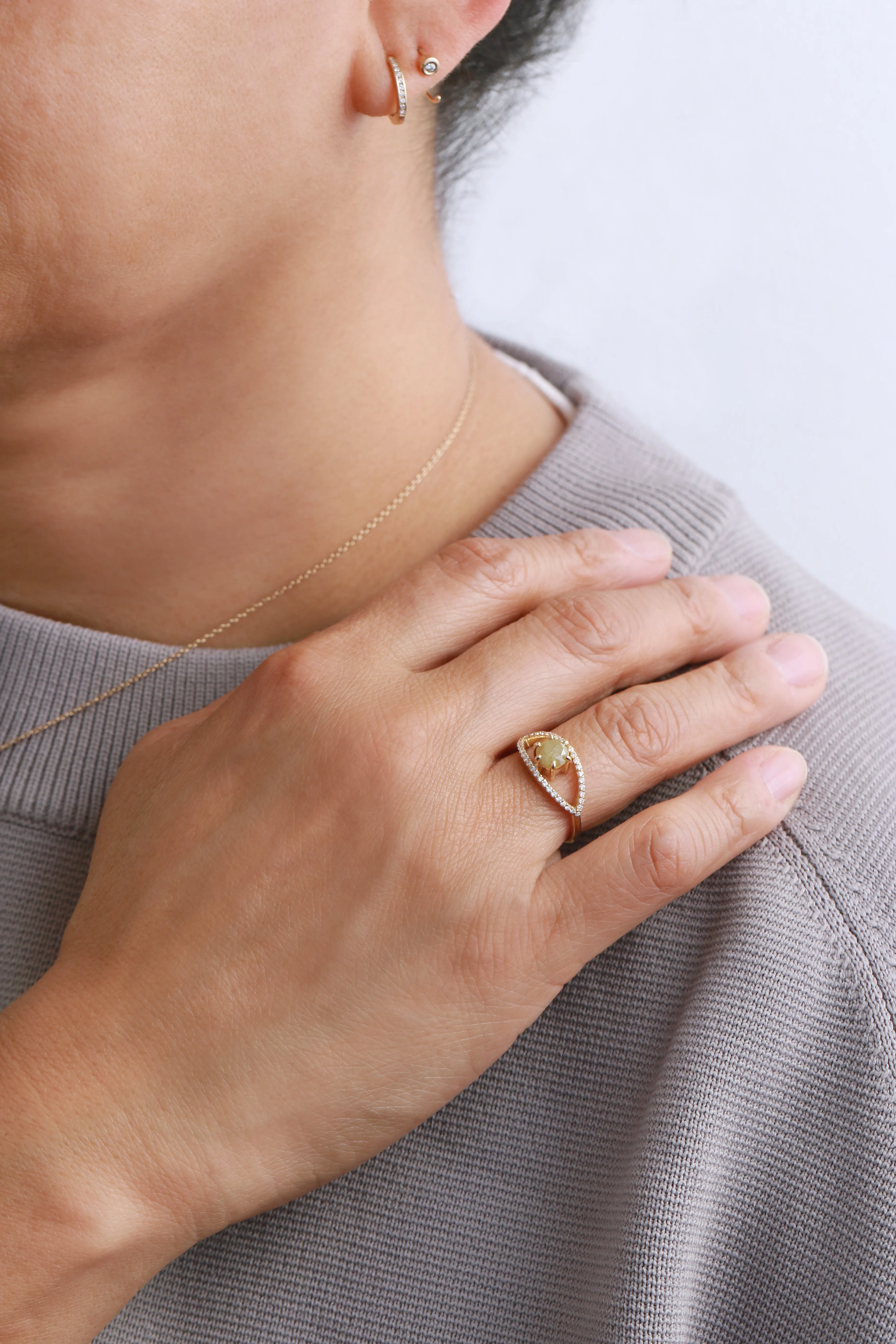 Cat's Eye Yellow Diamond Ring sold by Melissa Joy Manning product image thumbnail 2