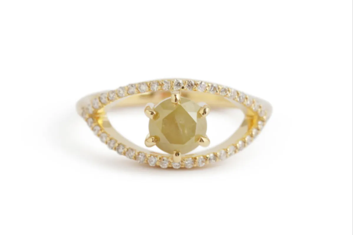 Cat's Eye Yellow Diamond Ring sold by Melissa Joy Manning