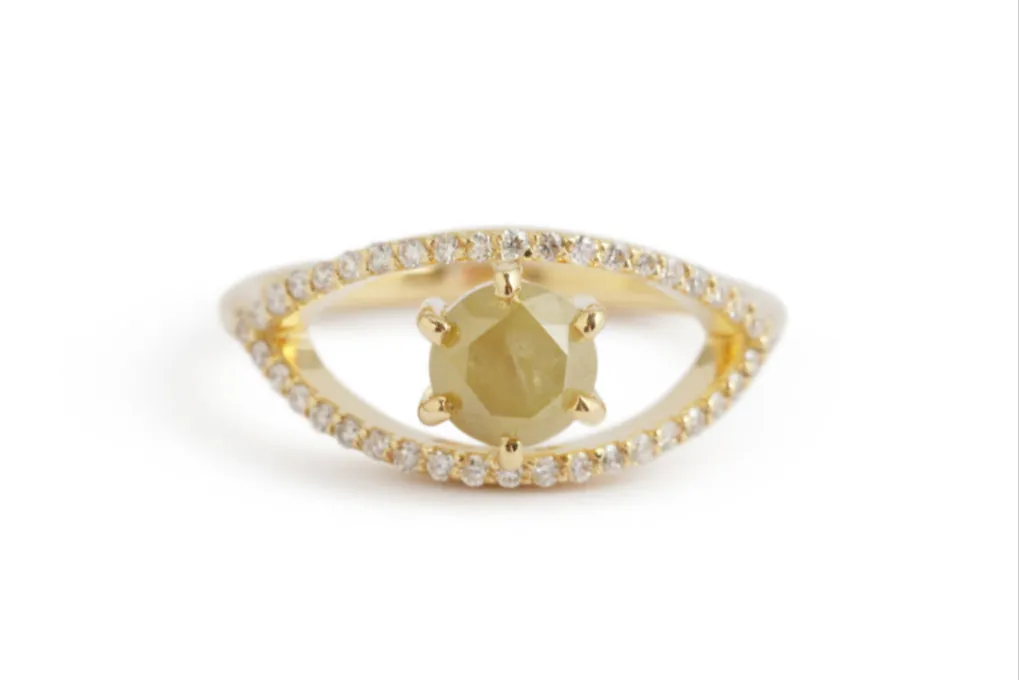 Cat's Eye Yellow Diamond Ring sold by Melissa Joy Manning