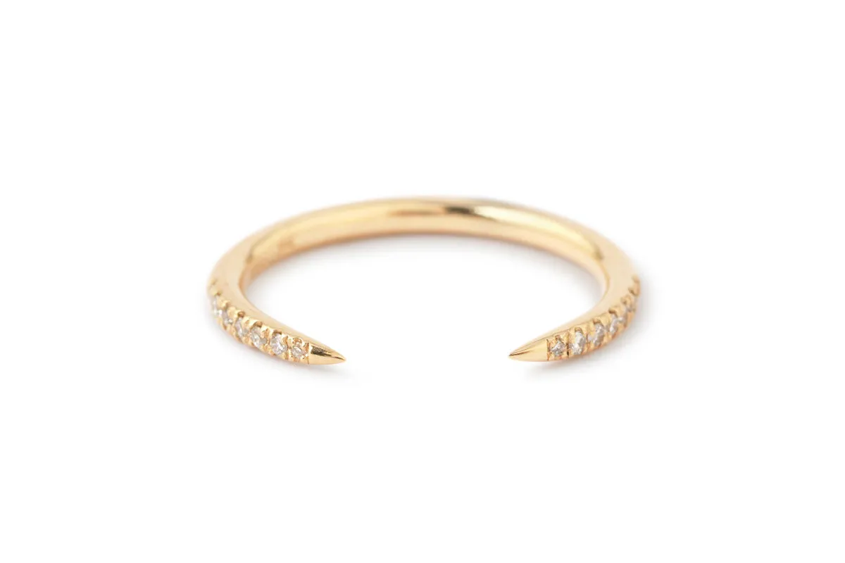 Micropave Open Slice Ring by WWAKE sold by Melissa Joy Manning