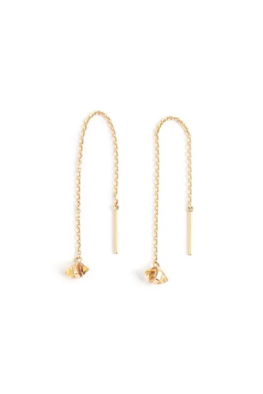 Citrine Threader Earrings sold by Melissa Joy Manning