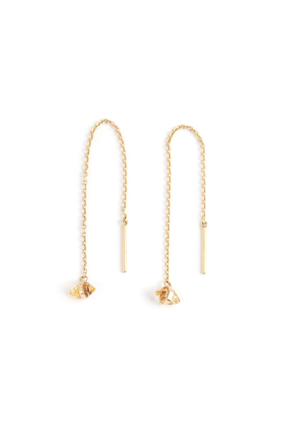 Citrine Threader Earrings sold by Melissa Joy Manning