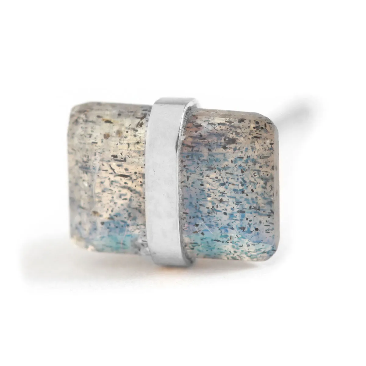 Bezel Wrapped Labradorite Stud (half pair) sold by Melissa Joy Manning product image thumbnail 3