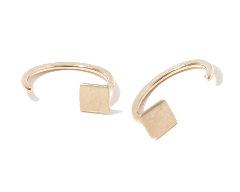 Solid Square Hug Earrings sold by Melissa Joy Manning