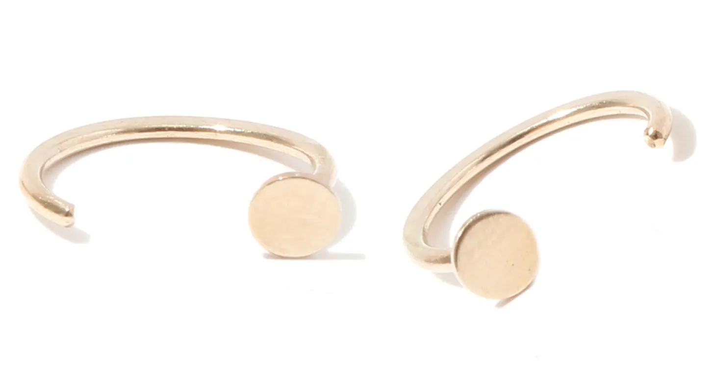 Solid Circle Hug Earrings sold by Melissa Joy Manning