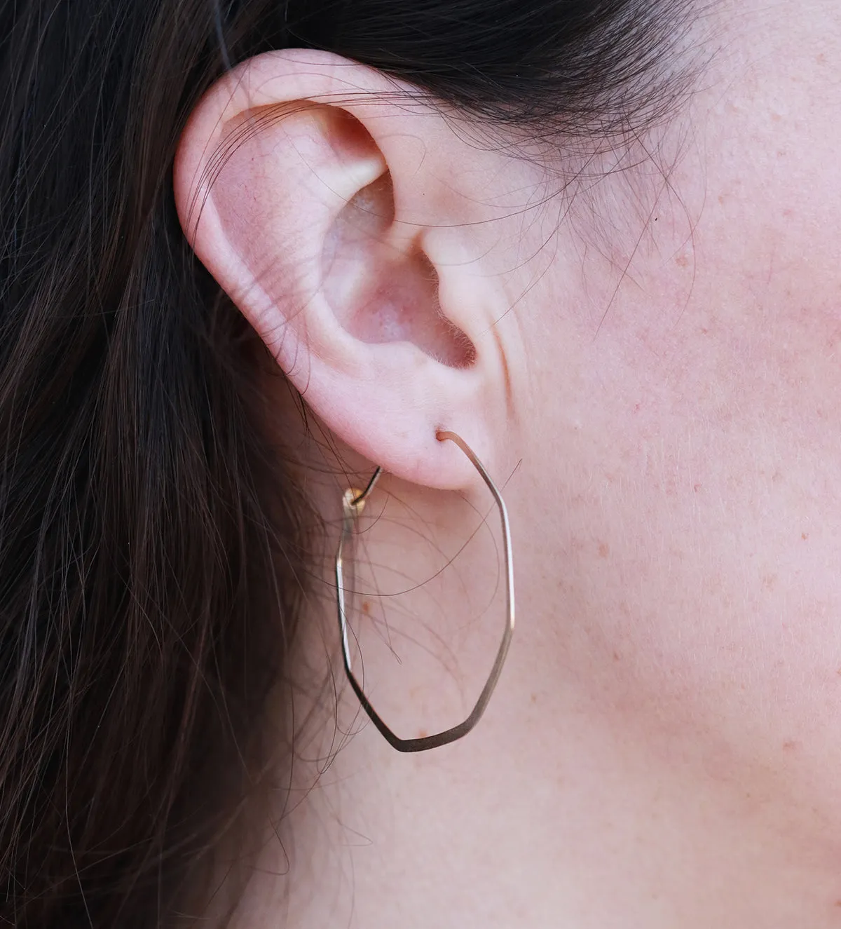 1.5 Inch Octagon Hoop Earrings sold by Melissa Joy Manning product image thumbnail 4