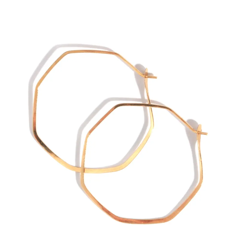 1.5 Inch Octagon Hoop Earrings sold by Melissa Joy Manning
