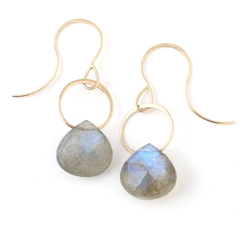 Labradorite Single Drop Earrings sold by Melissa Joy Manning
