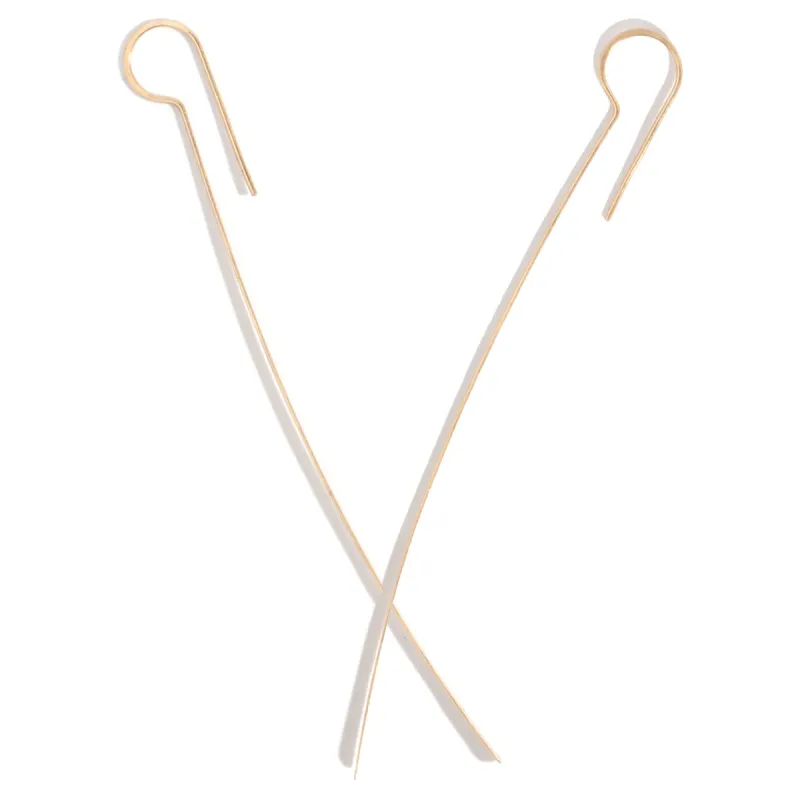 3.5 Inch Feather Hoop Earrings made by Melissa Joy Manning