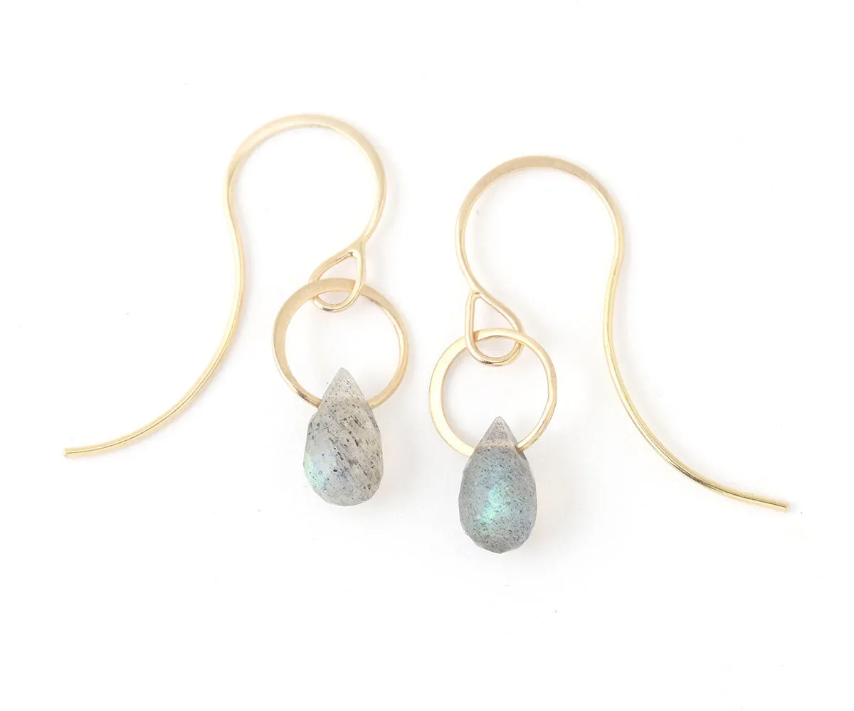 Extra Small Labradorite Single Drop Earrings sold by Melissa Joy Manning