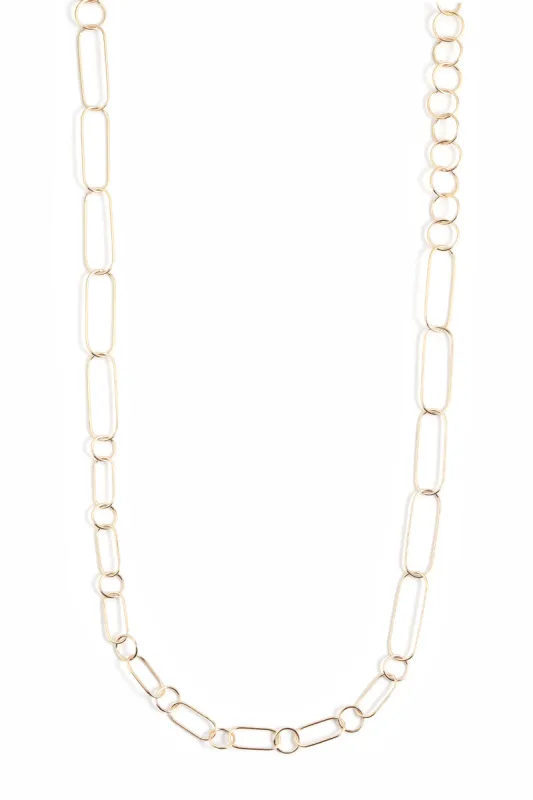 Mixed Link Oval and Round Chain Necklace sold by Melissa Joy Manning