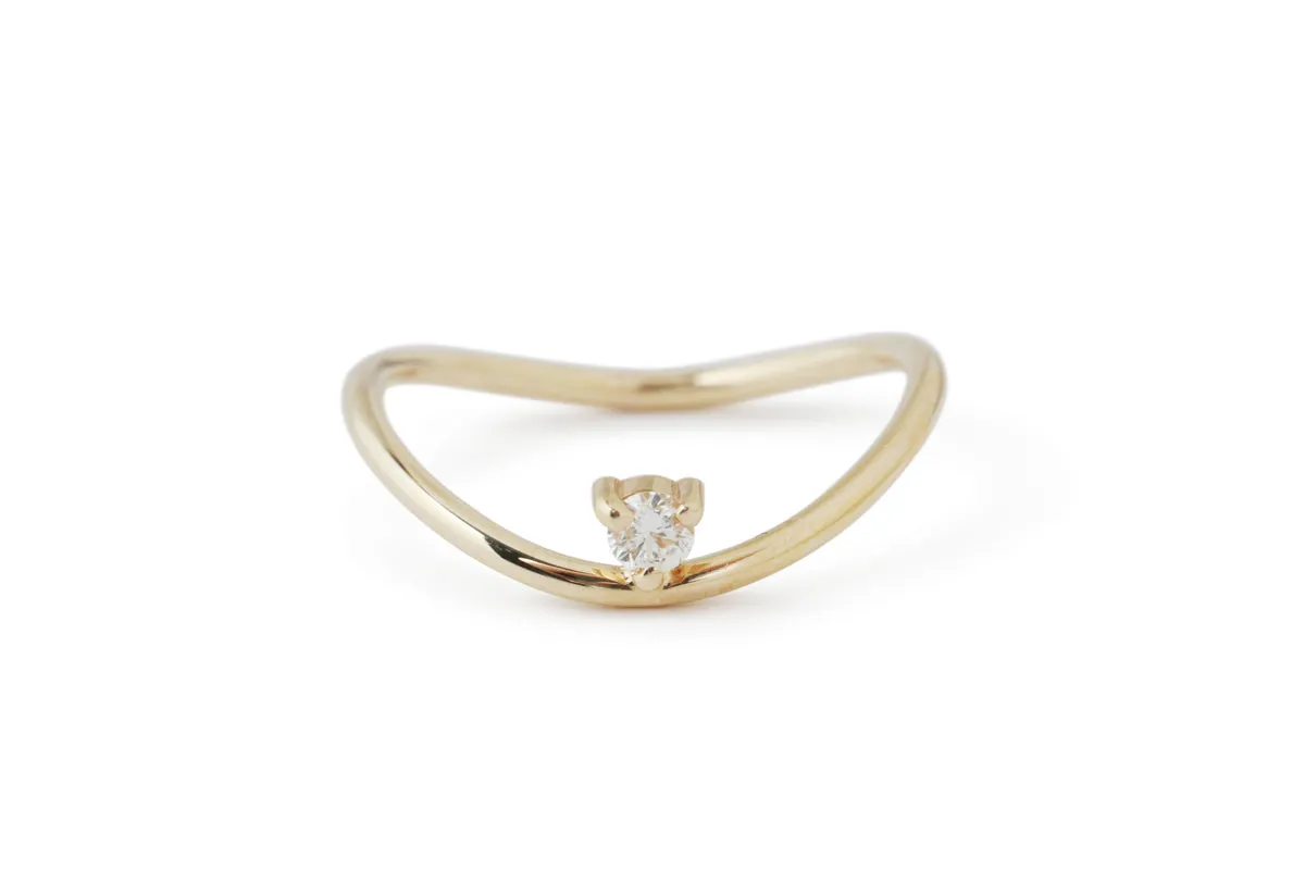 Petite Diamond Ellipse Ring by White Space sold by Melissa Joy Manning