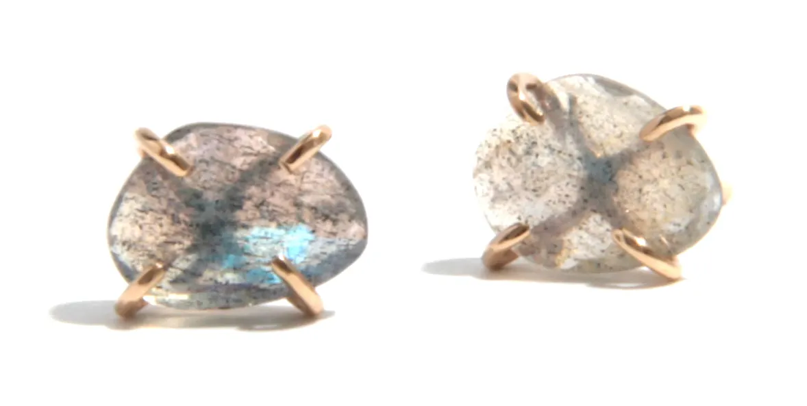 Prong Set Labradorite Stud Earrings sold by Melissa Joy Manning product image thumbnail 3