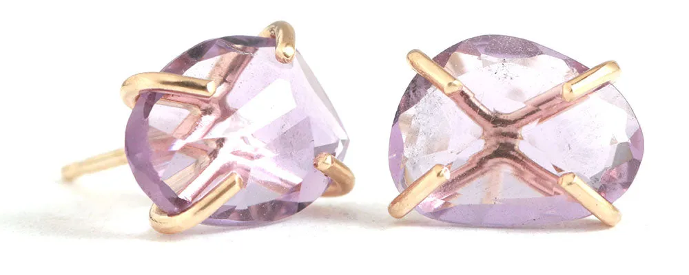 Prong Set Amethyst Stud Earrings sold by Melissa Joy Manning