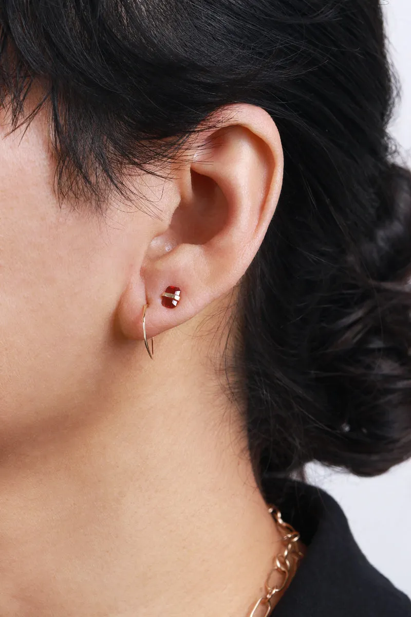 Bezel Wrapped Ruby Stud (half pair) sold by Melissa Joy Manning product image thumbnail 2