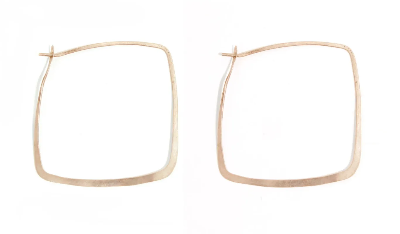 1.25 Inch Square Hoop Earrings sold by Melissa Joy Manning
