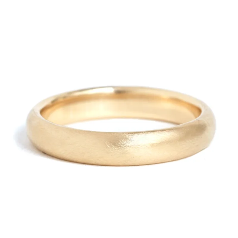 4mm Domed Smooth Band - 14k Yellow Gold sold by Melissa Joy Manning