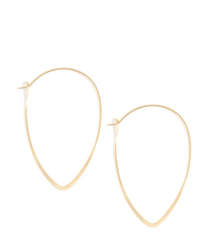 1.5 Inch Leaf Hoop Earrings sold by Melissa Joy Manning