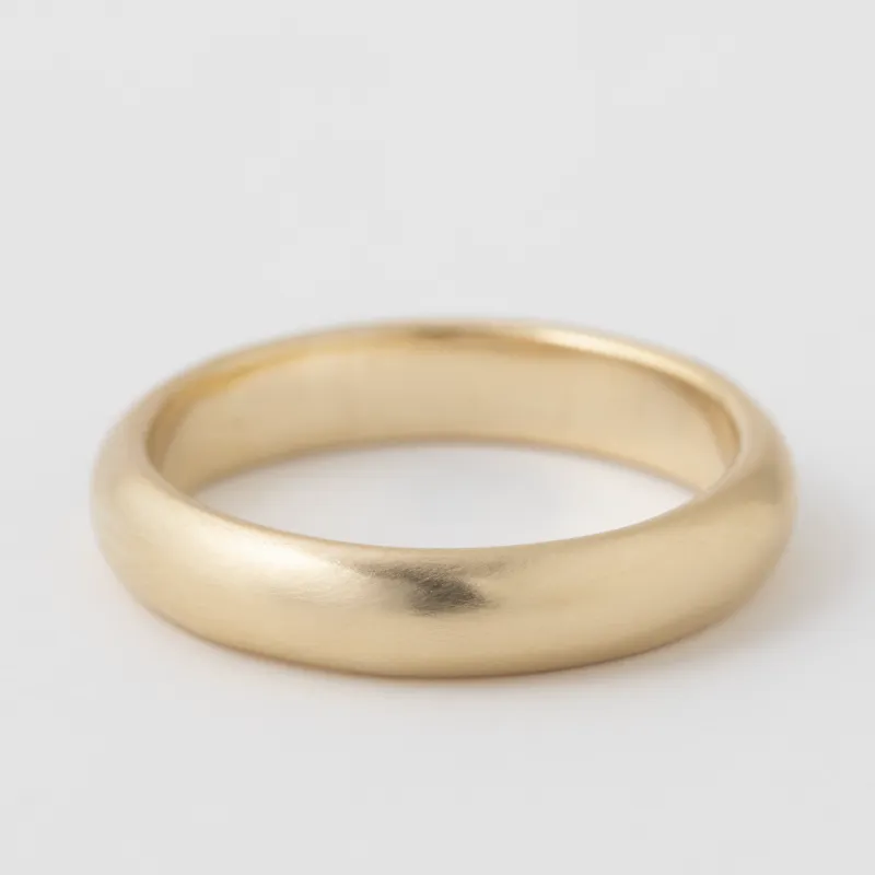 4mm Domed Smooth Solid Band - 14k Yellow Gold sold by Melissa Joy Manning