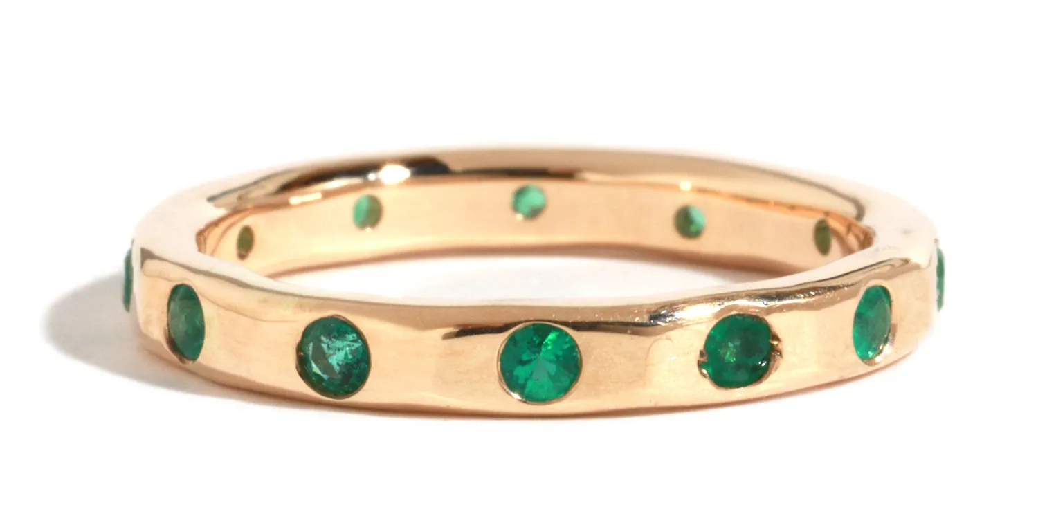 2mm Emerald Band - 14k Yellow Gold sold by Melissa Joy Manning