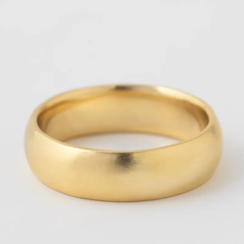 Half Domed Smooth Texture 6mm Band - 18 Karat Yellow Gold sold by Melissa Joy Manning