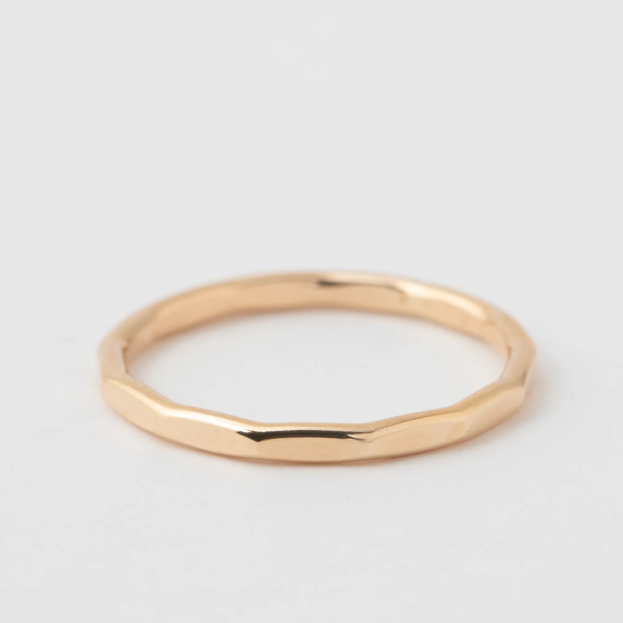 1.5mm Hammered Solid Band - 18k Rose Gold sold by Melissa Joy Manning