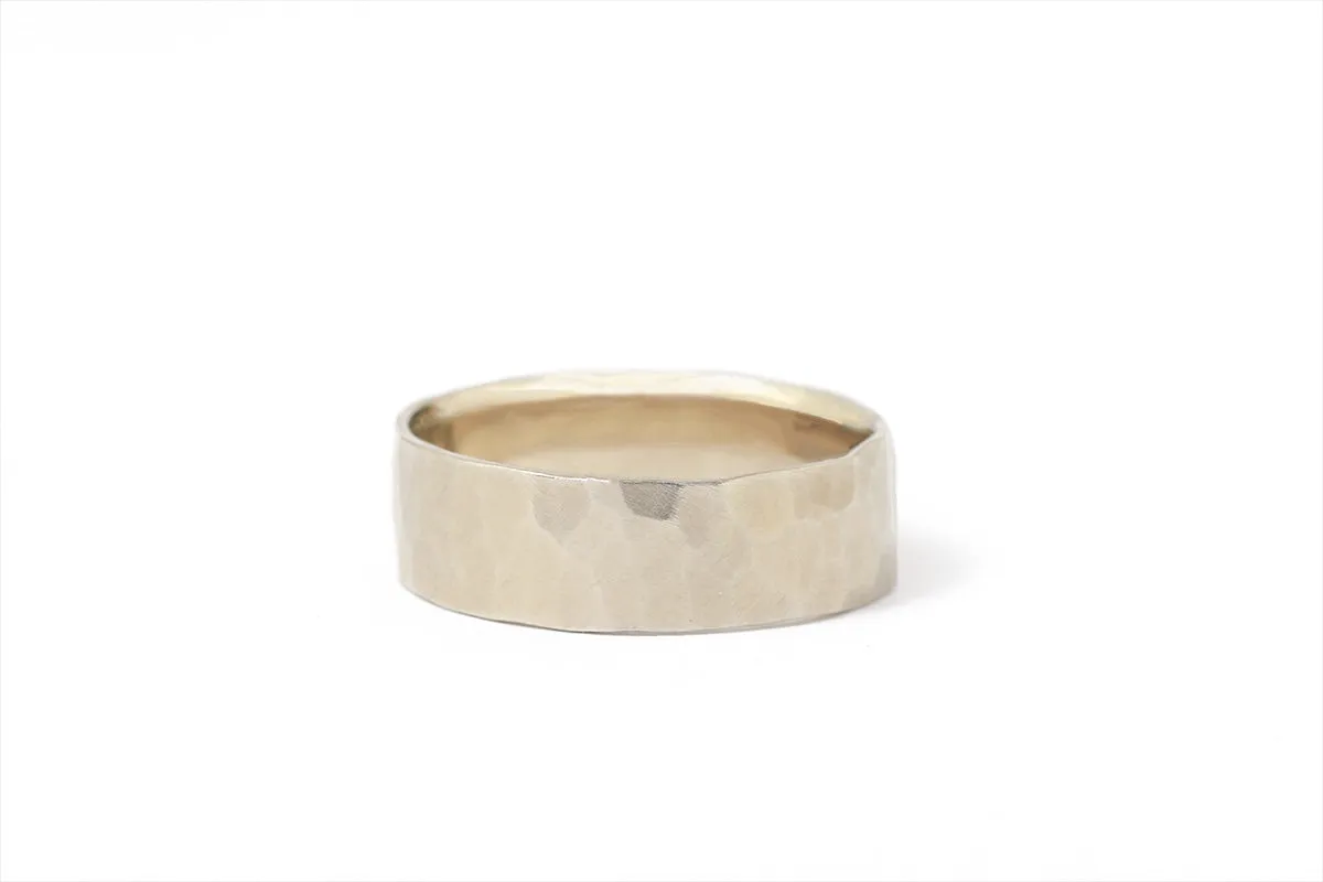 6mm Hand-Hammered Band - 14k White Gold sold by Melissa Joy Manning