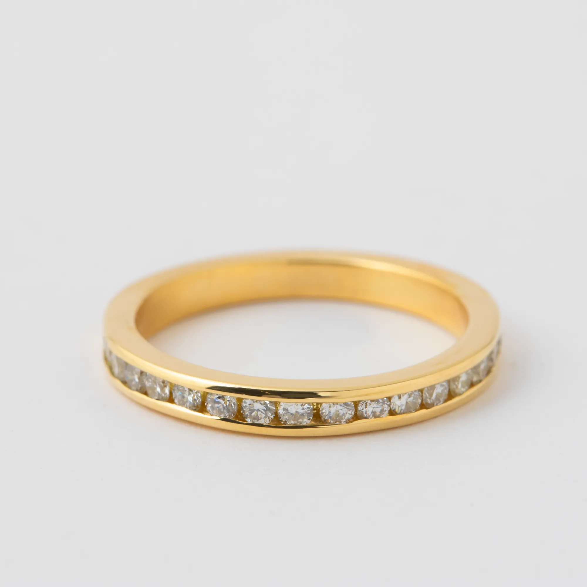 Half Channel Set White Diamond Ring sold by Melissa Joy Manning