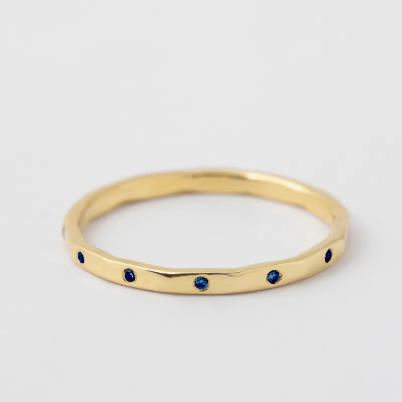 12 Blue Sapphire Band - 14 Karat Yellow Gold sold by Melissa Joy Manning