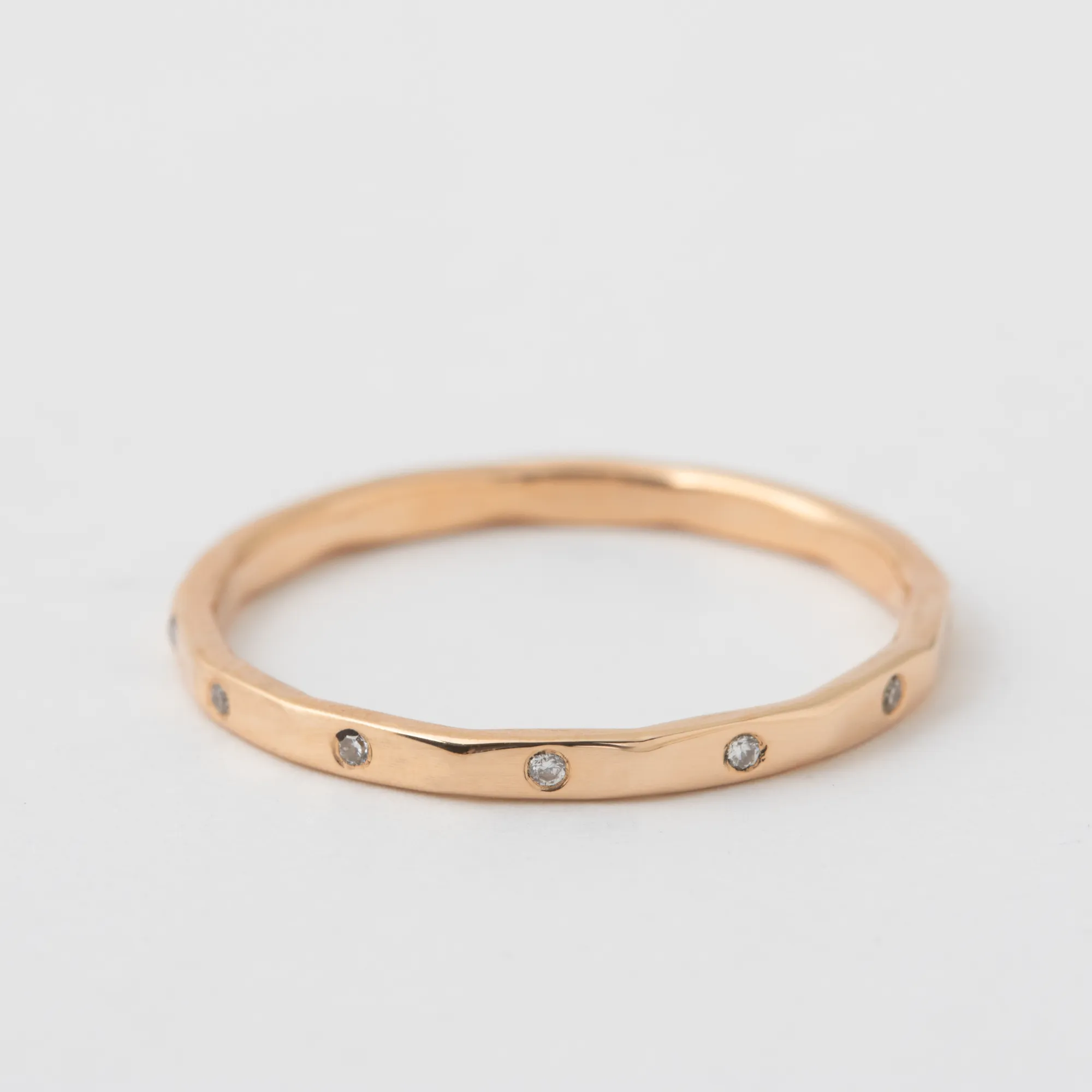 12 White Diamond Band - 18 Karat Rose Gold sold by Melissa Joy Manning