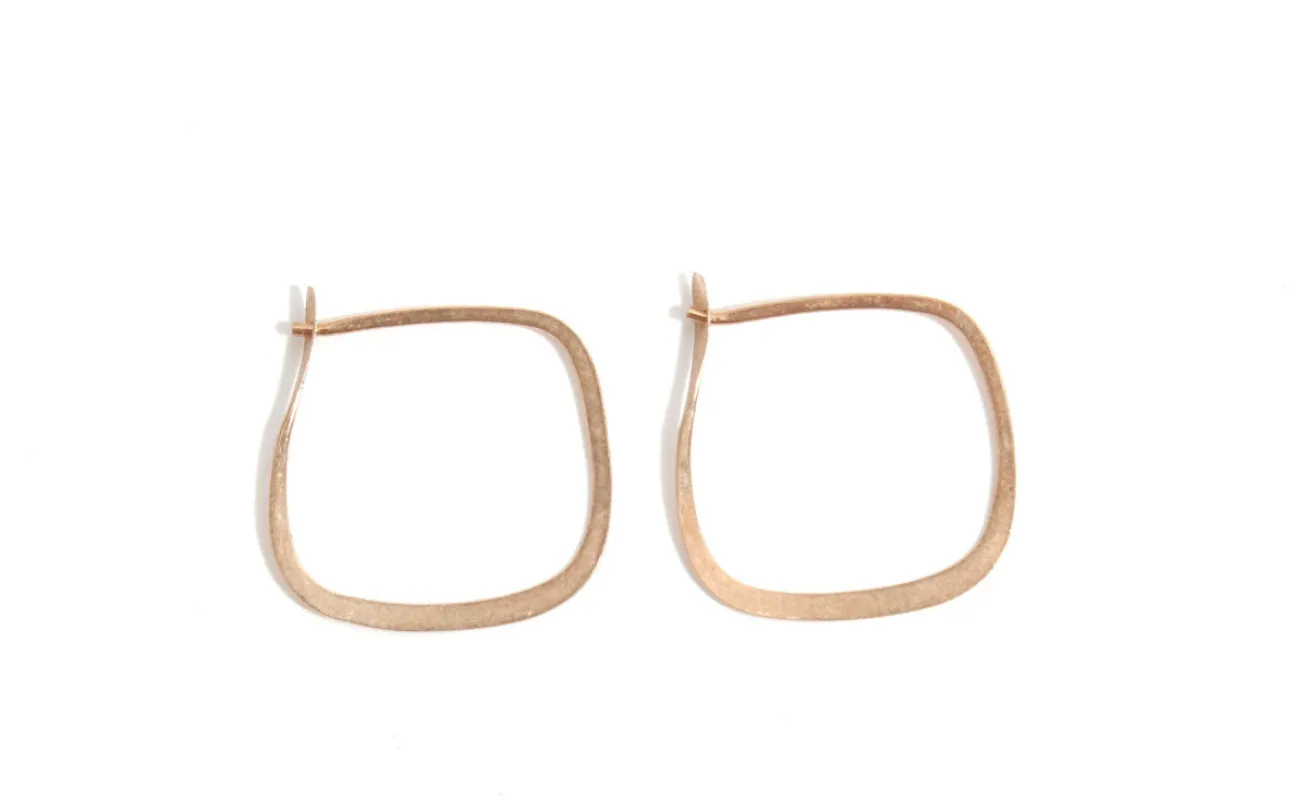 3/4 Inch Square Hoop Earrings sold by Melissa Joy Manning