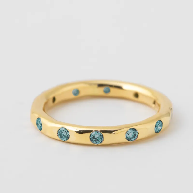 Flush Set 2mm Sapphire Band - 18k Yellow Gold sold by Melissa Joy Manning