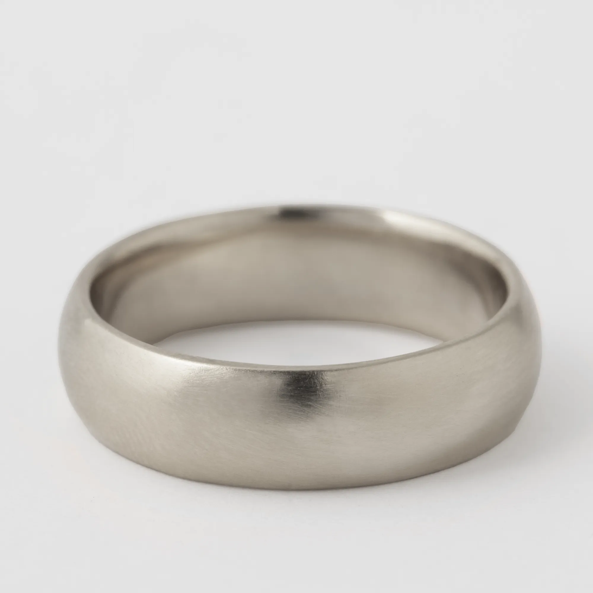 6mm Domed Smooth Band - 18k White Gold sold by Melissa Joy Manning
