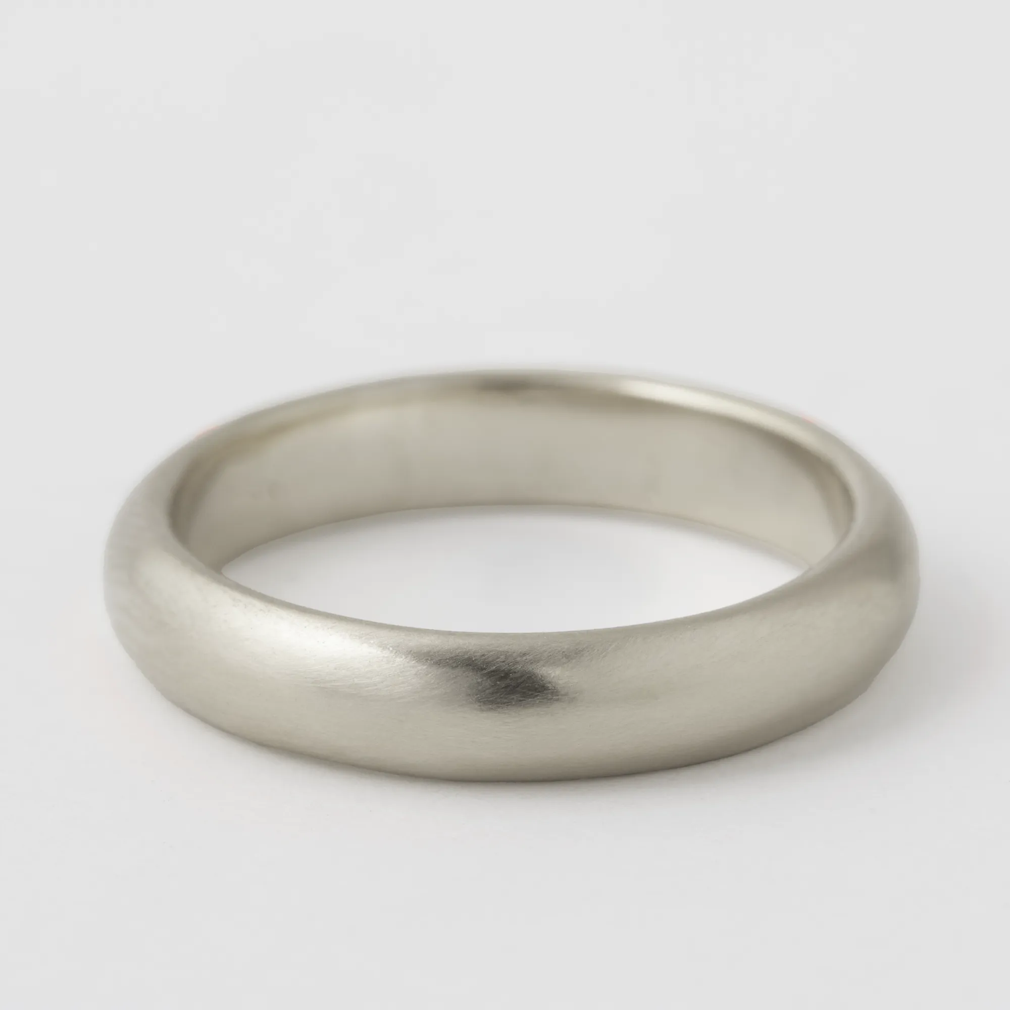 4mm Domed Smooth Band - 18k White Gold sold by Melissa Joy Manning