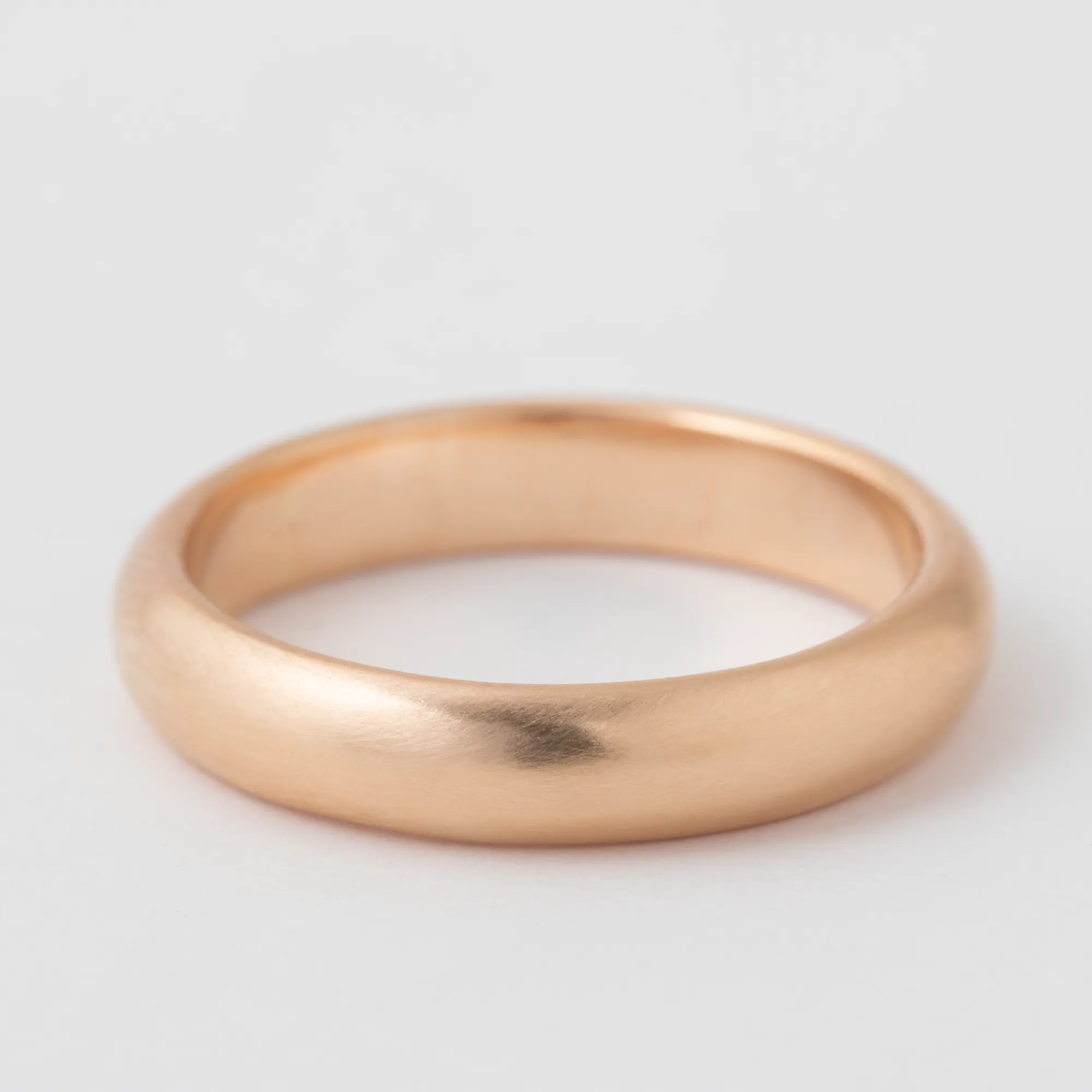 4mm Domed Smooth Band - 18k Rose Gold sold by Melissa Joy Manning