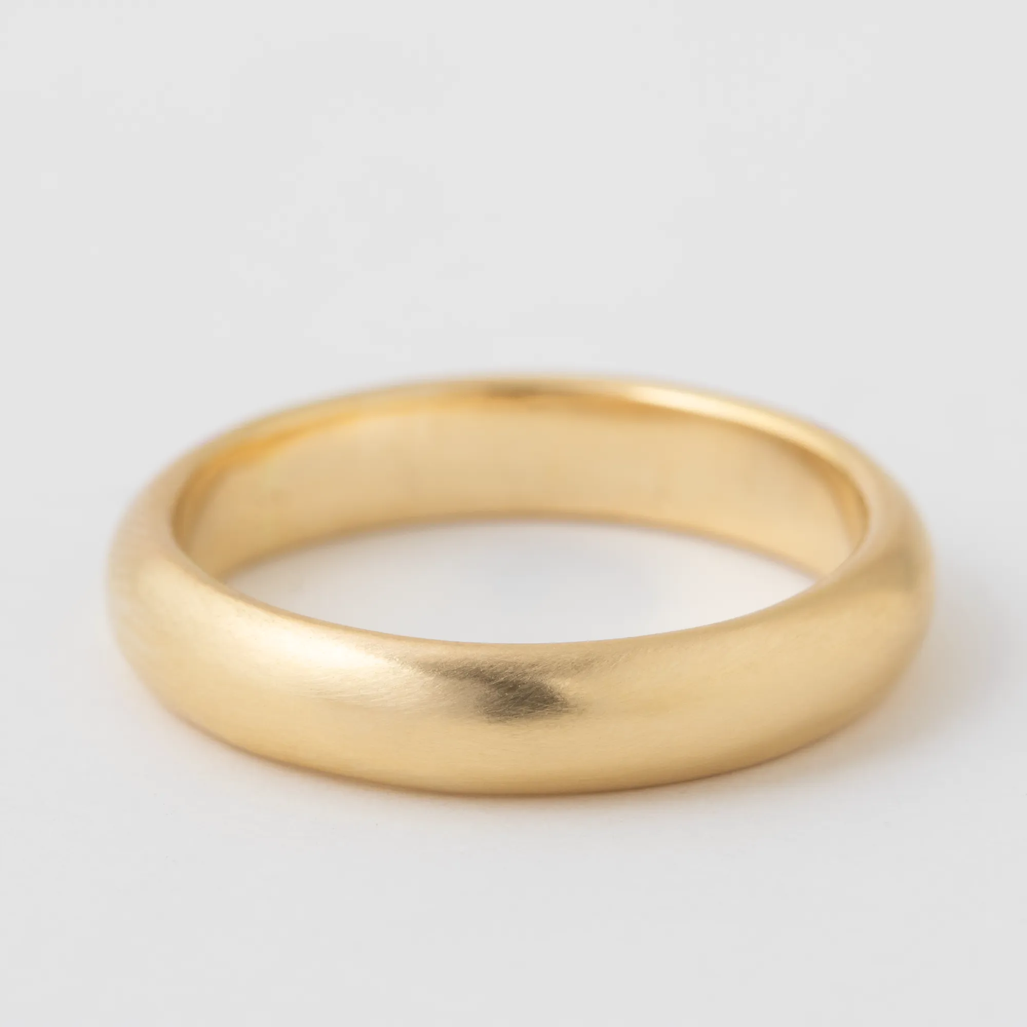 4mm Domed Smooth Band - 18k Yellow Gold sold by Melissa Joy Manning