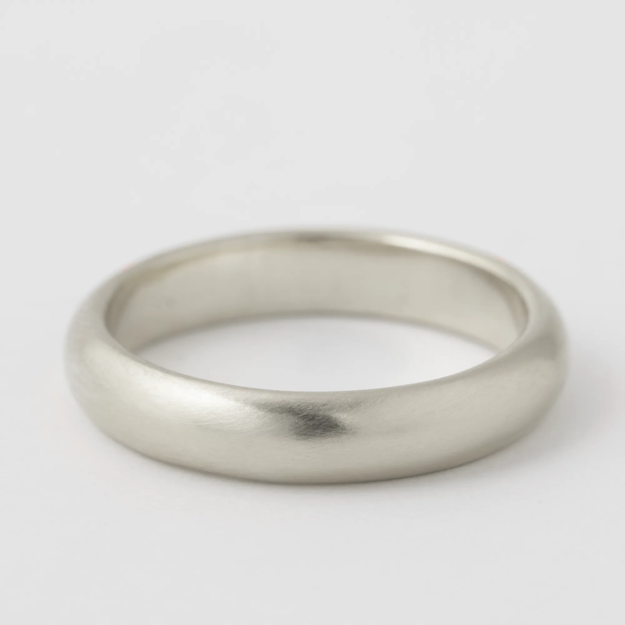 4mm Domed Smooth Band - 14k White Gold sold by Melissa Joy Manning