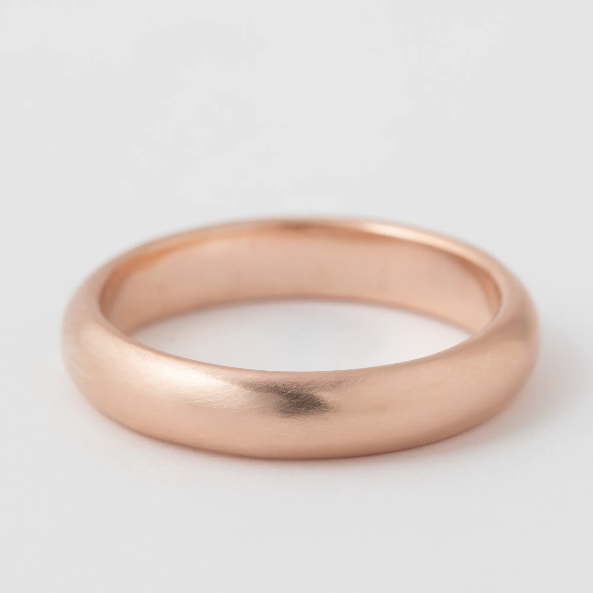 4mm Domed Smooth Band - 14k Rose Gold sold by Melissa Joy Manning