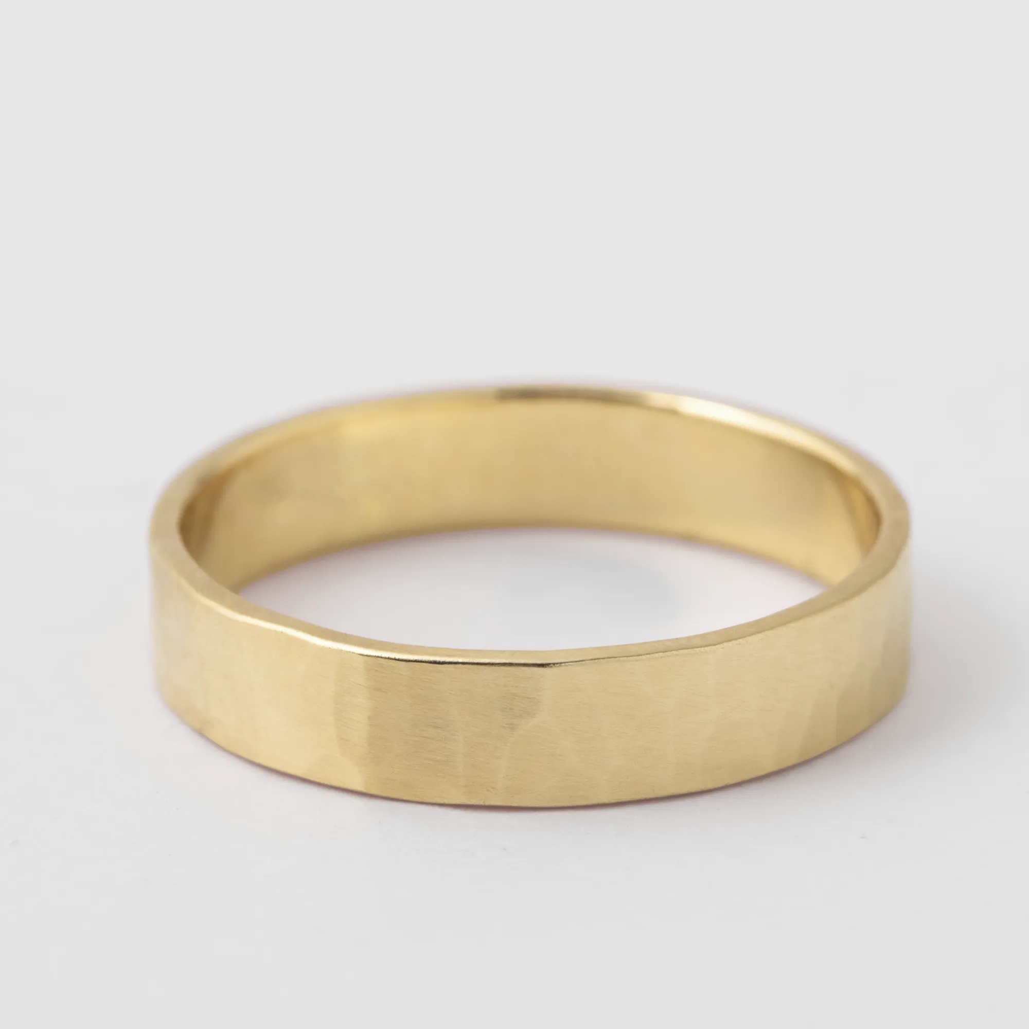 4mm Thin Hammered Solid Band - 14k Yellow Gold sold by Melissa Joy Manning